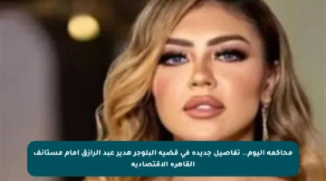 محاكمة اليوم.. تفاصيل جديدة في قضية البلوجر هدير عبد الرازق أمام مستأنف القاهرة الاقتصادية